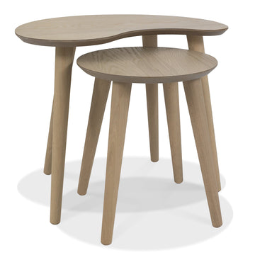 Bentley Designs Dansk Scandi Oak Nest of Lamp Tables | Taylors on the High Street